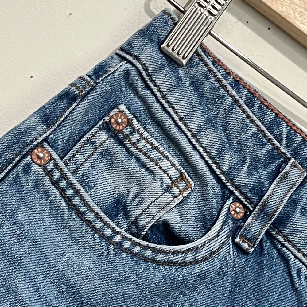 Free People We The Free The Pacifica  High Rise Straight Leg Light wash Jeans 26 - Picture 9 of 14